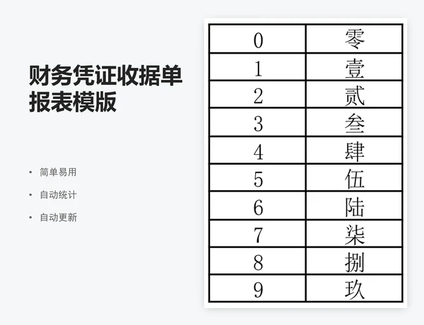 财务凭证收据单报表模版
