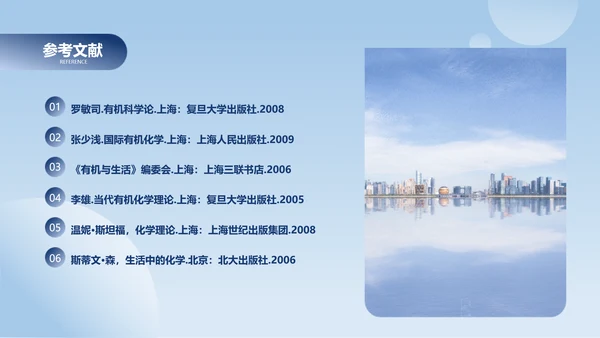 简约风浅蓝有机化学毕业论文答辩