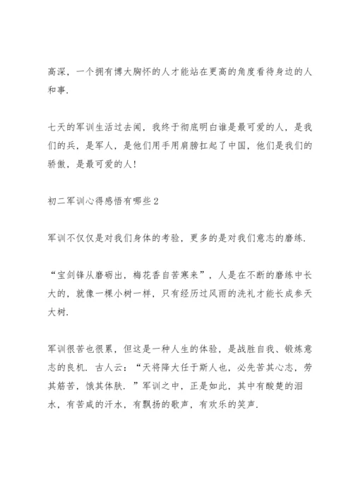 初二军训心得感悟有哪些5篇.docx