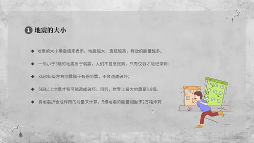 灰色复古简约插画512全国防灾减灾日防震减灾安全通行宣传课