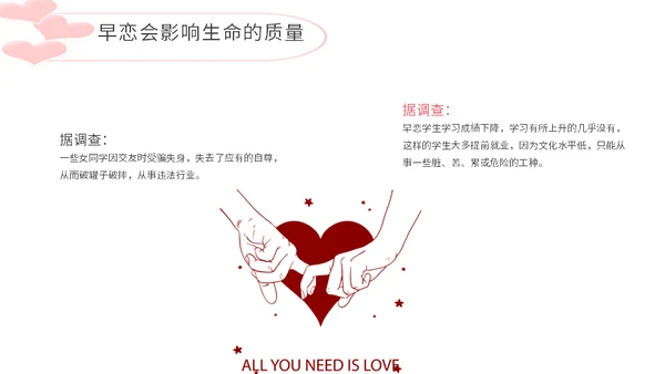 学生早恋的危害通用PPT模板