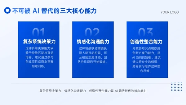 蓝色插画风大学生职业规划通用型PPT模板