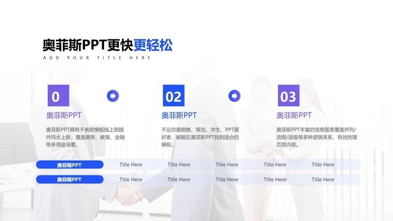 商务风白色PPT图文页