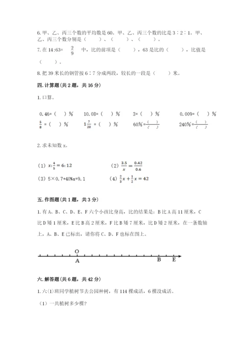 北师大版小学六年级下册数学期末检测试题及参考答案【研优卷】.docx
