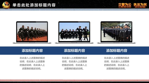 大气庄严警察派出所公安交警武警PPT模板
