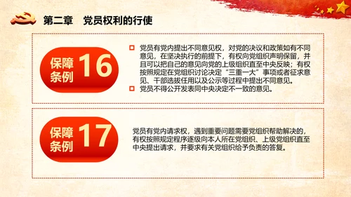 学习中国共产党党员权利保障条例解读PPT党员的13项权利