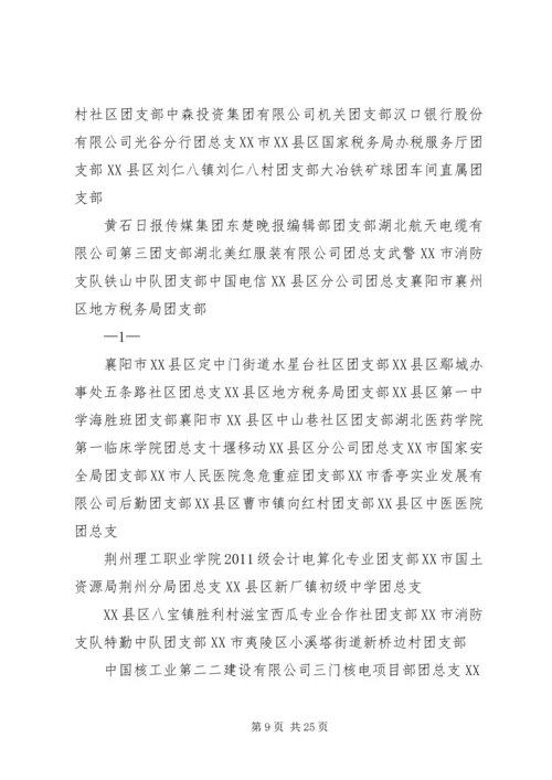 全省共青团组织“建团九十年喜迎十八大建功促跨越”主….docx