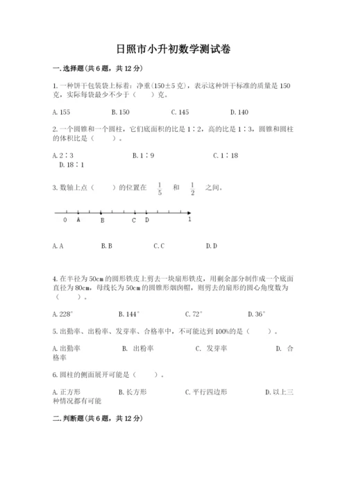 日照市小升初数学测试卷学生专用.docx