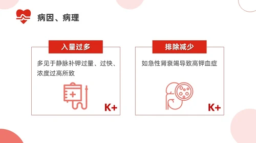 红色简约高钾血症病人的护理医疗课件医护人员培训PPT课件模板