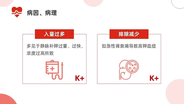 红色简约高钾血症病人的护理医疗课件医护人员培训PPT课件模板