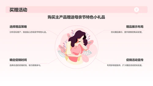 红色插画风母亲节PPT模板