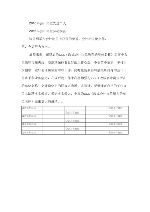 最新职称申报会计岗位专业技术工作总结