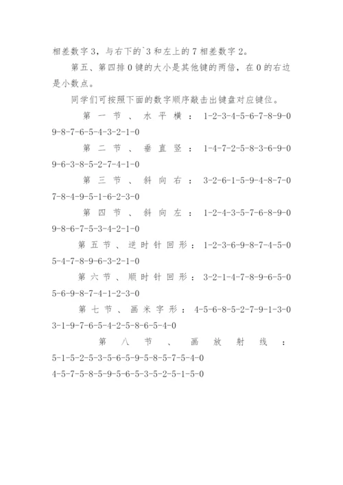 数字键盘的指法与练习方法.docx