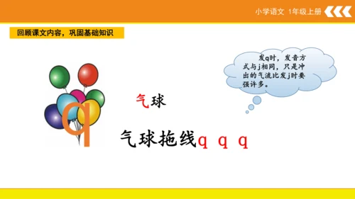 统编版语文一年级上册6 j q x  课件