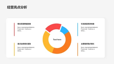 多色扁平业绩亮点