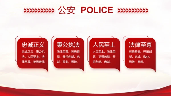 红色大气最美警察评选活动动态PPT模板