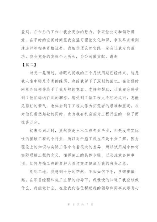 建筑试用期转正个人工作总结.docx