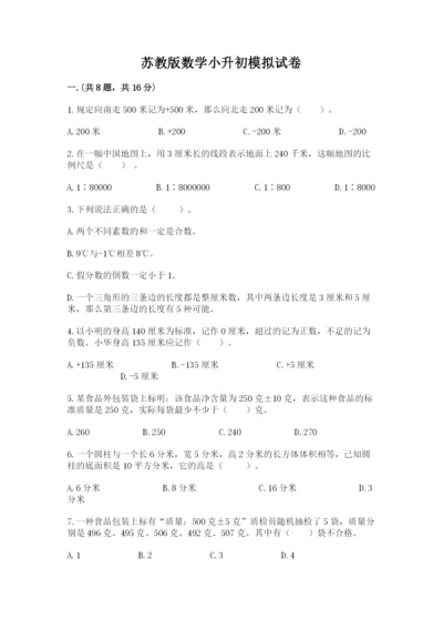 苏教版数学小升初模拟试卷带答案（轻巧夺冠）.docx