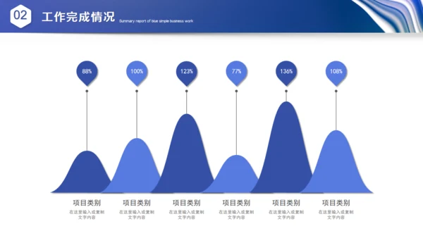 波纹科技风年中总结汇报通用PPT模板