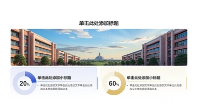 创意风教育学术毕业答辩PPT环形图