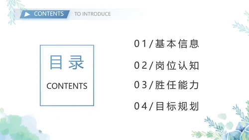 大学生个人简历面试自我介绍岗位竞聘演讲PPT