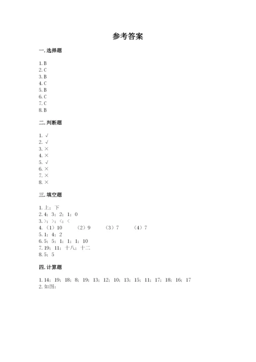 一年级上册数学期末测试卷附答案（培优b卷）.docx