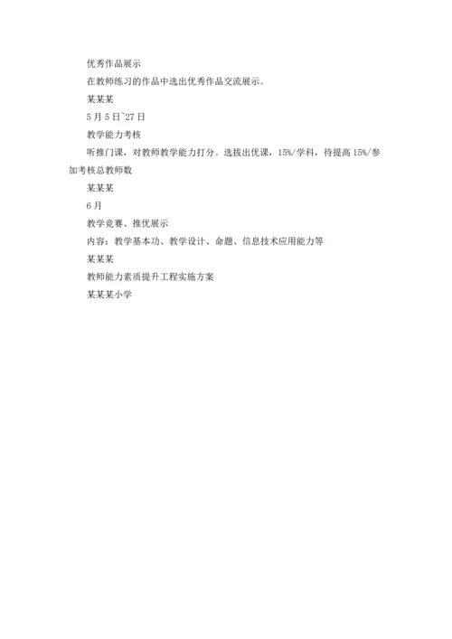 小学教师能力素质提升工程实施方案.docx