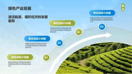 黄色商务风绿水青山就是金山银山生态文明建设PPTPPT模板