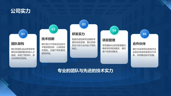 蓝色商务风IT互联网公司企业文化宣传PPT模板