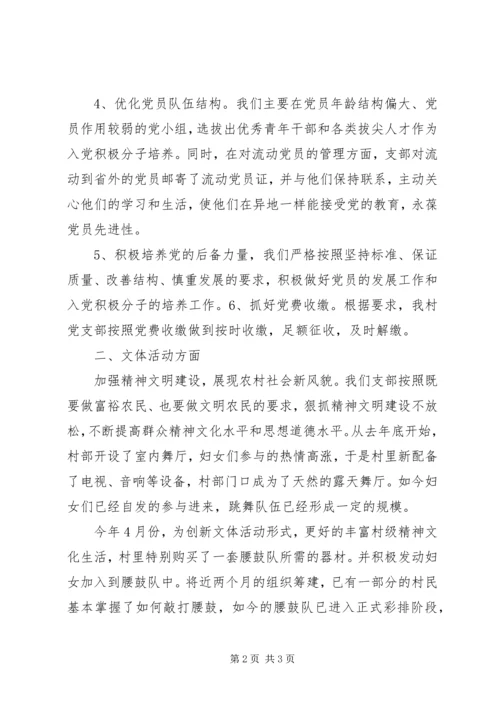 村党支部上半年工作汇报 (2).docx