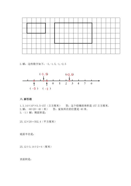 人教版六年级下册数学期末测试卷及答案【名师系列】.docx