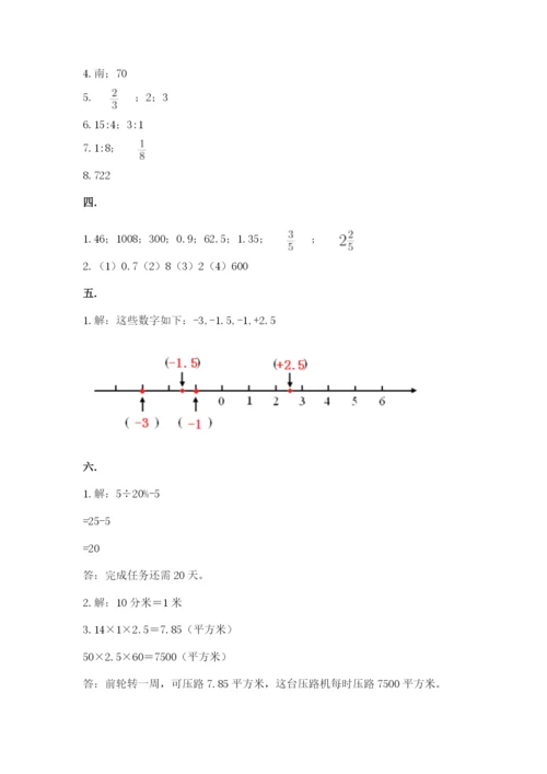 苏教版数学小升初模拟试卷及参考答案（考试直接用）.docx