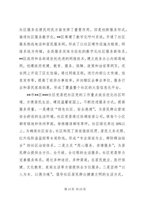 赴外地考察学习社区及非公党建工作.docx