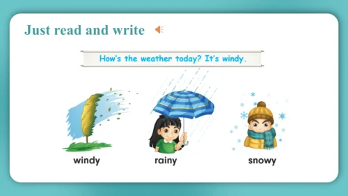 Unit 4  How's the weather today?  Lesson 23- Lesso