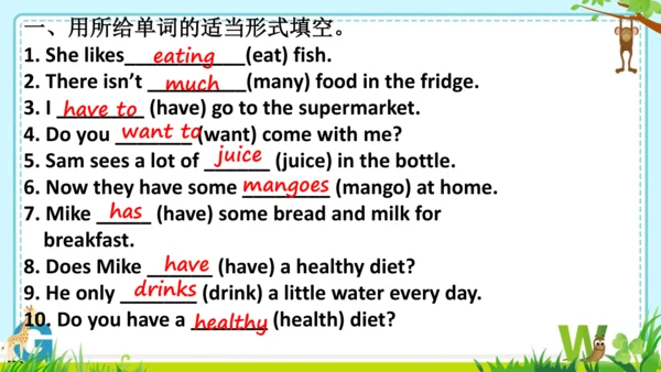Unit3 A healthy diet.Cartoontime & Check out time 
