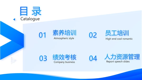 蓝色大气企业员工培训计划动态PPT