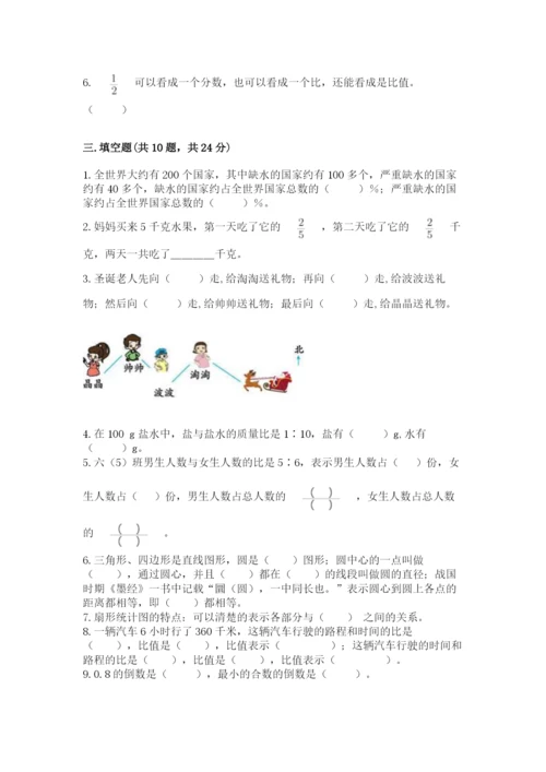 2022人教版六年级上册数学期末测试卷【精练】.docx