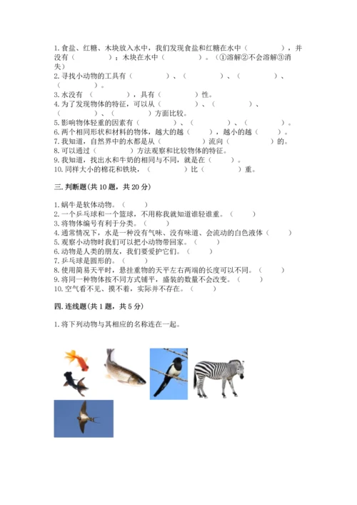 教科版一年级下册科学期末测试卷（精练）.docx