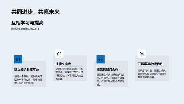 办公技巧提升策略PPT模板