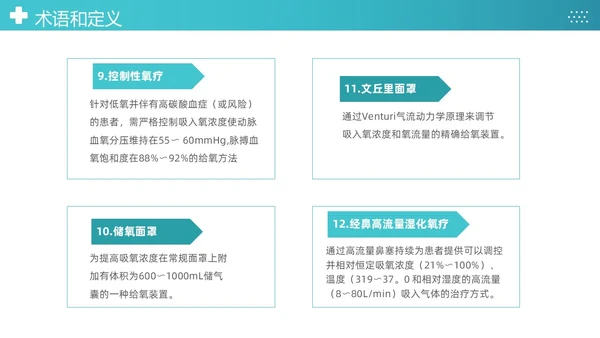 蓝色简约医疗成人氧气吸入疗法护理课件PT护理查房
