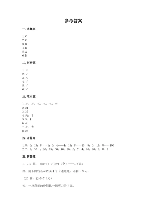 北师大版四年级上册数学第六单元 除法 测试卷（模拟题）.docx