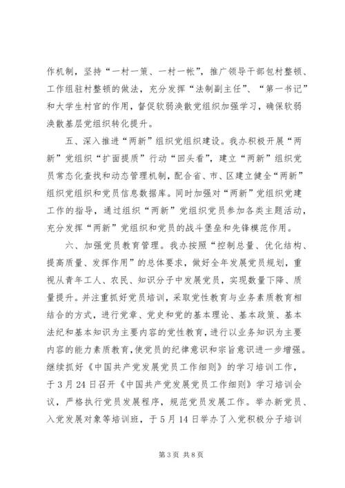 乡镇组织办上半年工作总结和工作计划.docx