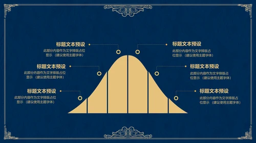 高雅蓝金公司集团年终盛典邀请函通用PPT模板