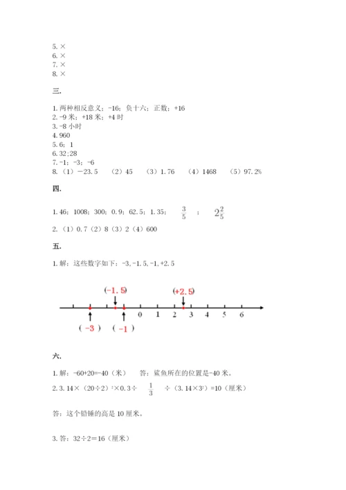 小学毕业班数学检测卷附参考答案【能力提升】.docx