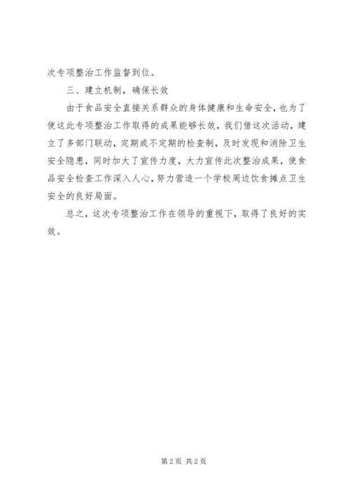 学校周边食品整治专项行动工作汇报.docx