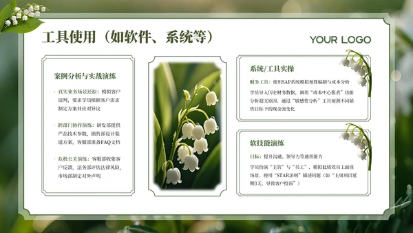 绿色清新员工培训PPT模板