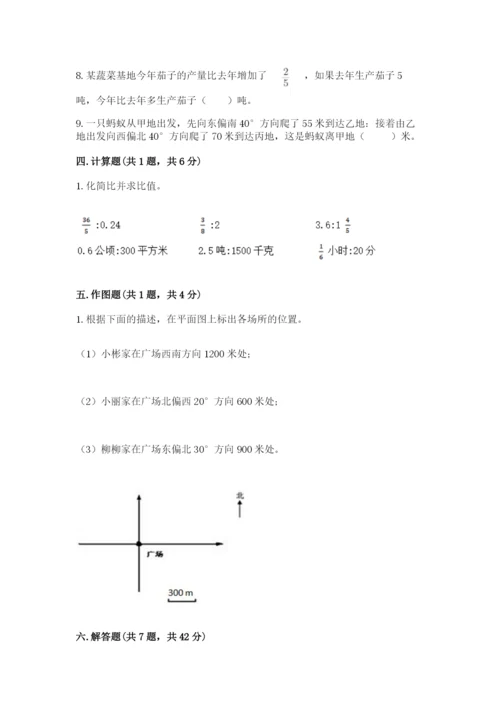 小学六年级上册数学期末测试卷附完整答案【全优】.docx