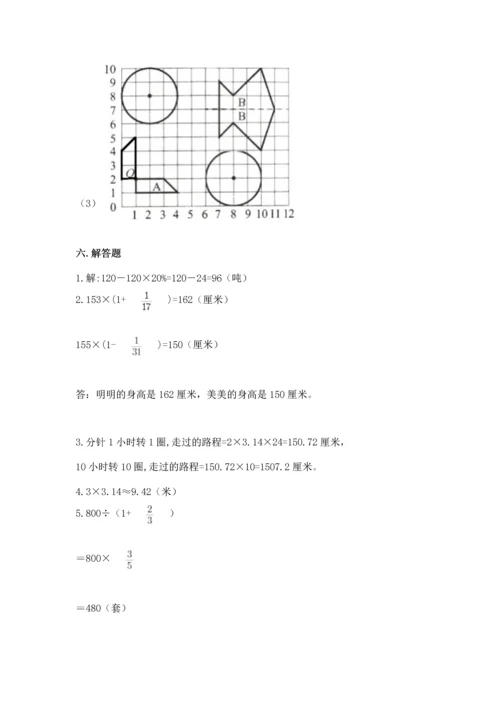 人教版六年级上册数学期末测试卷（原创题）.docx