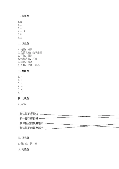 教科版小学四年级上册科学期末测试卷附精品答案