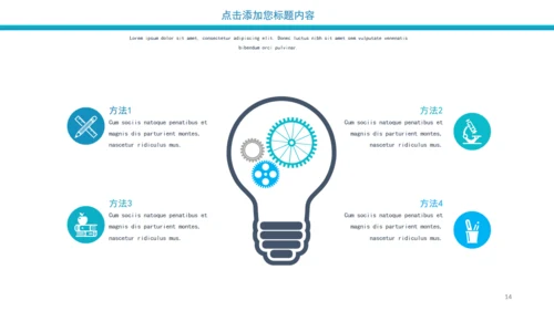 商业蓝色商务简约办公汇报通用PPT模板